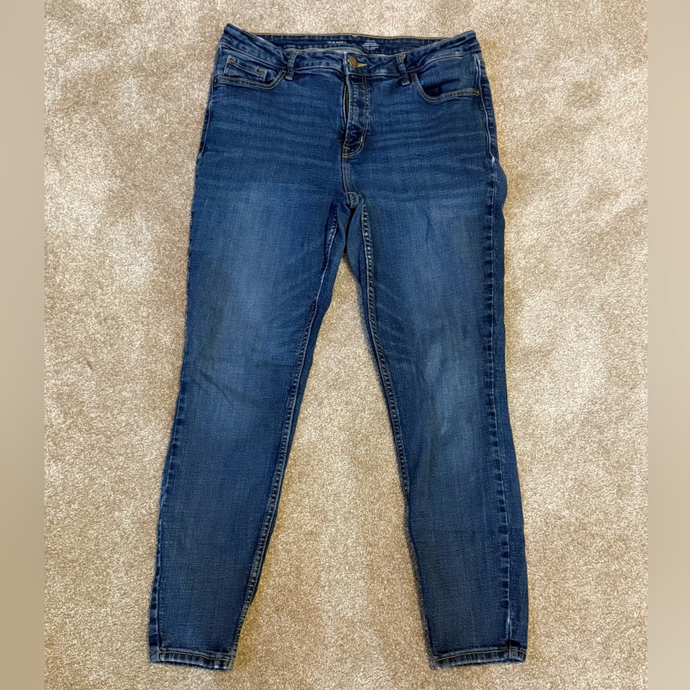 Old Navy Dark Blue Women's Rockstar, Super Skinny Jeans